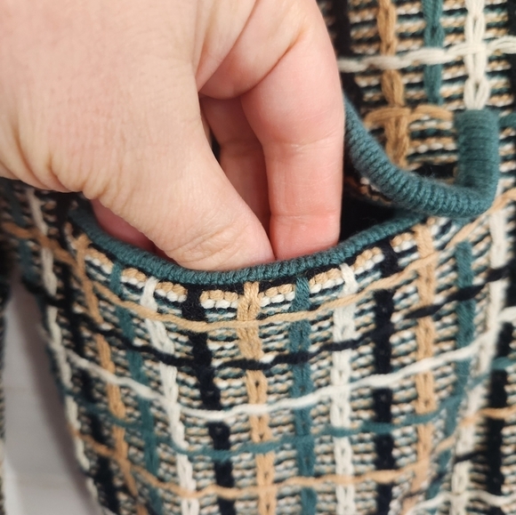 Ann Taylor Women's Career Workwear Chic Tweedy V-Neck Sweater Jacket in Multi S - Picture 8 of 13